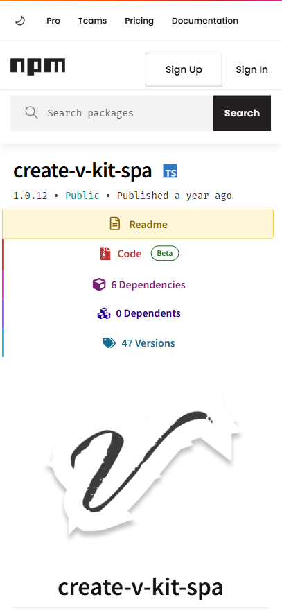 V-kit SPA — mobile preview